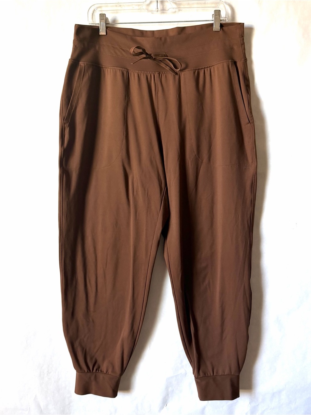 Madewell MWL Women’s Size XL Flex Yoga Leggings Joggers Brown Athleisure Pockets